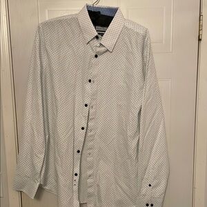Men's White Polka Dot Shirt